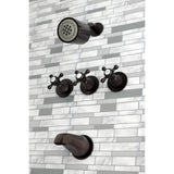 Metropolitan Triple-Handle Tub and Shower Faucet