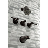 Concord Triple-Handle Tub and Shower Faucet