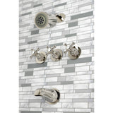 Metropolitan Triple-Handle Tub and Shower Faucet