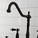 Heritage Two-Handle 2-Hole Deck Mount Bridge Kitchen Faucet