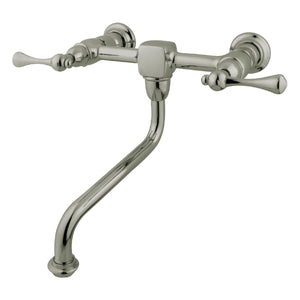 Heritage Two-Handle 2-Hole Wall Mount Bathroom Faucet