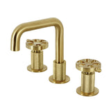 Belknap Two-Handle 3-Hole Deck Mount Widespread Bathroom Faucet with Push Pop-Up