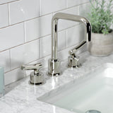 Hallerbos Two-Handle 3-Hole Deck Mount Widespread Bathroom Faucet with Push Pop-Up Drain