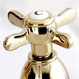 Essex Double-Handle 3-Hole Deck Mount 4-Inch Centerset Bathroom Faucet with Brass Pop-Up