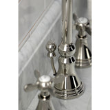 Essex Two-Handle 3-Hole Deck Mount Widespread Bathroom Faucet with Brass Pop-Up Drain