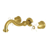 Restoration Two-Handle 3-Hole Wall Mount Roman Tub Faucet