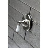 Single-Handle Wall Mount Three-Way Diverter Valve with Trim Kit