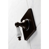 Single-Handle Wall Mount Three-Way Diverter Valve with Trim Kit