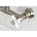 Vintage Double-Handle 2-Hole Wall Mount Bathroom Faucet