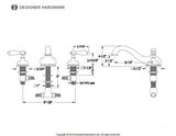Duchess Two-Handle 3-Hole Deck Mount Roman Tub Faucet