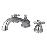 Vintage Two-Handle 3-Hole Deck Mount Roman Tub Faucet