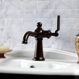 Knight Single-Handle 1-Hole Deck Mount Bathroom Faucet with Push Pop-Up