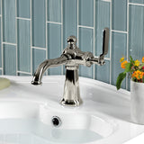 Knight Single-Handle 1-Hole Deck Mount Bathroom Faucet with Push Pop-Up