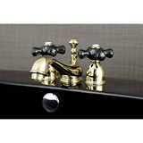 Duchess Two-Handle 3-Hole Deck Mount Mini-Widespread Bathroom Faucet with Brass Pop-Up