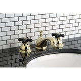 Duchess Two-Handle 3-Hole Deck Mount Widespread Bathroom Faucet with Brass Pop-Up Drain