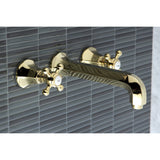 Metropolitan Two-Handle 3-Hole Wall Mount Roman Tub Faucet