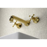 Metropolitan Double-Handle 3-Hole Wall Mount Bathroom Faucet