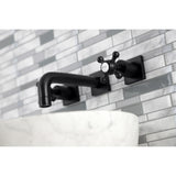 Metropolitan Two-Handle 3-Hole Wall Mount Bathroom Faucet