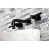 Kaiser Two-Handle 3-Hole Wall Mount Bathroom Faucet