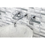 Metropolitan Two-Handle 3-Hole Wall Mount Bathroom Faucet