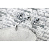 Kaiser Two-Handle 3-Hole Wall Mount Bathroom Faucet