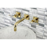 Kaiser Two-Handle 3-Hole Wall Mount Bathroom Faucet