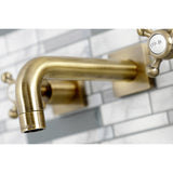 Metropolitan Two-Handle 3-Hole Wall Mount Bathroom Faucet