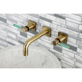 Kaiser Two-Handle 3-Hole Wall Mount Bathroom Faucet