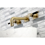 Kaiser Two-Handle 3-Hole Wall Mount Bathroom Faucet