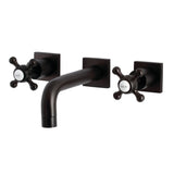 Metropolitan Two-Handle 3-Hole Wall Mount Bathroom Faucet