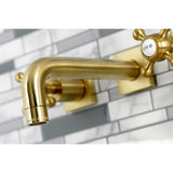 Metropolitan Two-Handle 3-Hole Wall Mount Bathroom Faucet