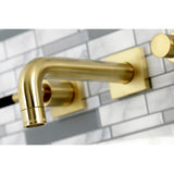 Kaiser Two-Handle 3-Hole Wall Mount Bathroom Faucet