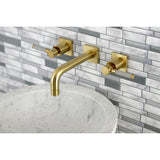 Kaiser Two-Handle 3-Hole Wall Mount Bathroom Faucet