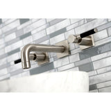 Kaiser Two-Handle 3-Hole Wall Mount Bathroom Faucet