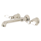 Bel-Air Two-Handle 3-Hole Wall Mount Bathroom Faucet