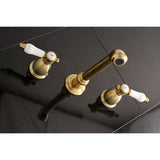 Bel-Air Two-Handle 3-Hole Wall Mount Bathroom Faucet