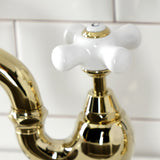 English Country Two-Handle 3-Hole Deck Mount Bridge Kitchen Faucet with Brass Side Sprayer