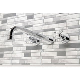 Metropolitan Two-Handle 3-Hole Wall Mount Roman Tub Faucet