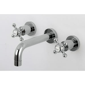 Metropolitan Double-Handle 3-Hole Wall Mount Bathroom Faucet