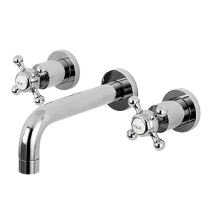 Metropolitan Double-Handle 3-Hole Wall Mount Bathroom Faucet