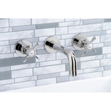 Essex Double-Handle 3-Hole Wall Mount Bathroom Faucet