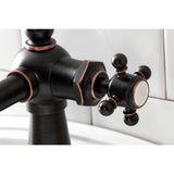 Nautical One-Handle 1-Hole Bathroom Faucet with Deck Plate and Push Pop-Up Drain