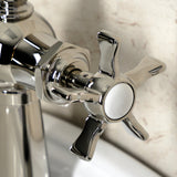 Hamilton One-Handle 1-Hole Bathroom Faucet with Deck Plate and Push Pop-Up Drain