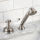 Deck Mount Hand Shower with Diverter for Roman Tub Faucet