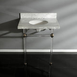 Fauceture 30-Inch Marble Console Sink with Acrylic Feet