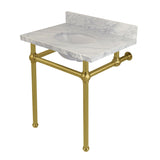 Fauceture 30-Inch Marble Console Sink with Brass Feet