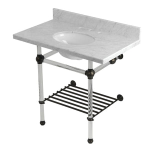 Templeton 36-Inch Console Sink with Acrylic Legs (8-Inch, 3 Hole)