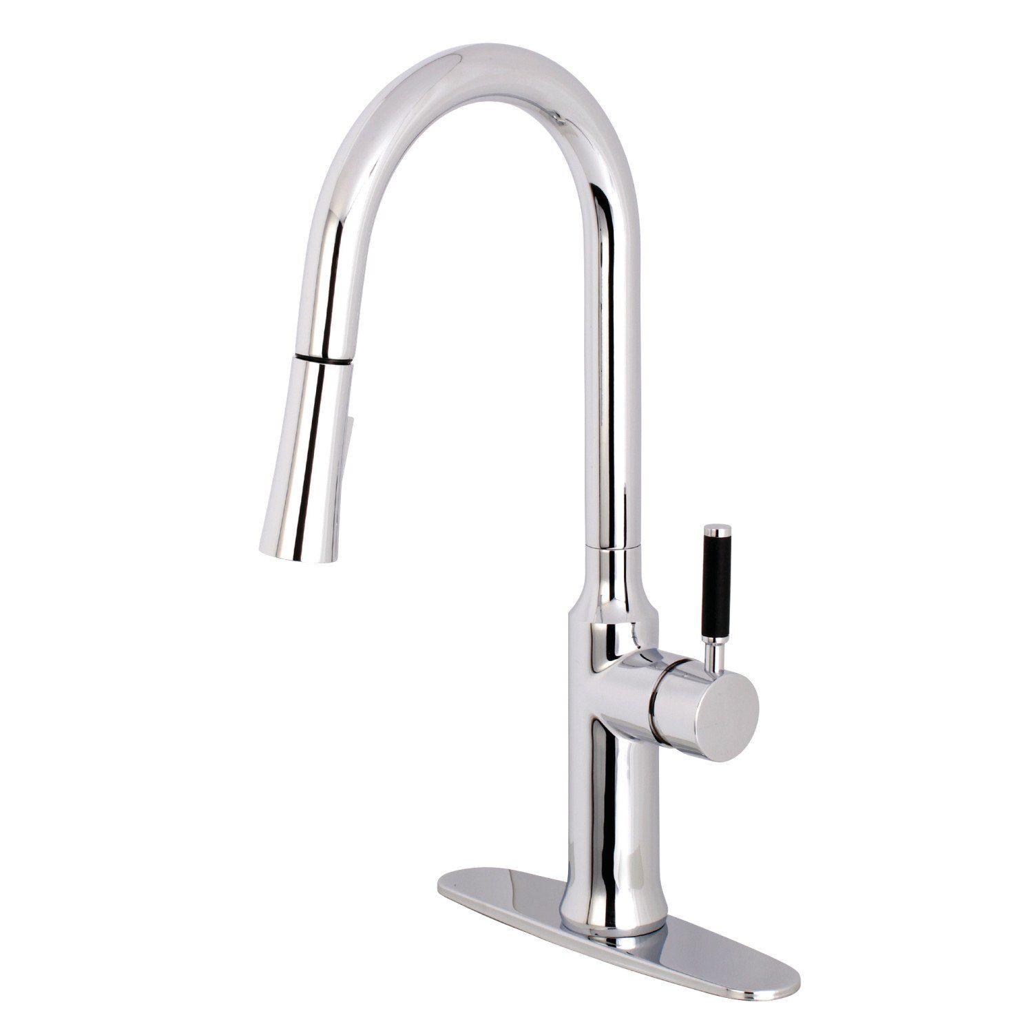 Industrial Single Hole Lever Handle Deck Mount 6-inch Arched Spout Kitchen  Faucet - WatermarkFixtures