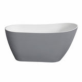 Arcticstone 52-Inch Slipper Solid Surface Freestanding Tub with Drain