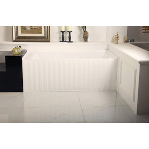 Aqua Eden 60-Inch Acrylic 3-Wall Alcove Tub with Right Hand Drain Hole